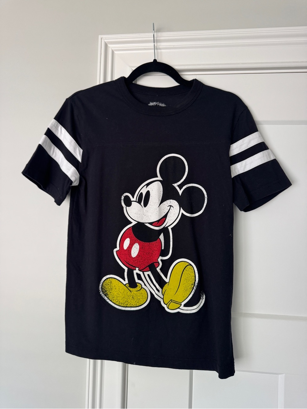Black Mickey Mouse Graphic Short Sleeve Tee